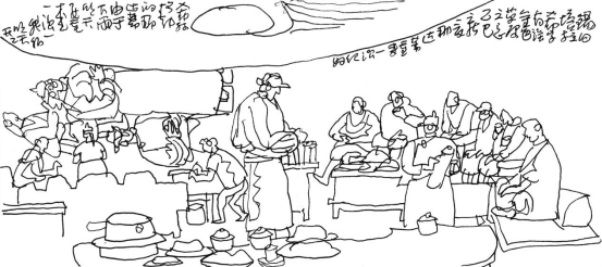 “走遍中国——中国文促会好意思术家写生创作步履”作品之一