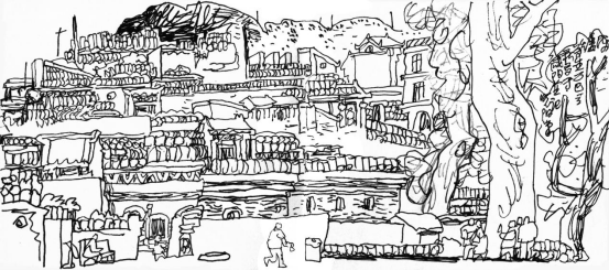 “走遍中国——中国文促会好意思术家写生创作步履”作品之一