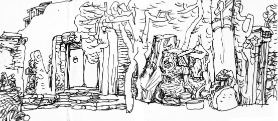 “走遍中国——中国文促会好意思术家写生创作步履”作品之一