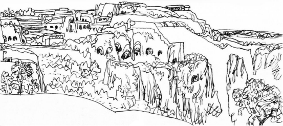 “走遍中国——中国文促会好意思术家写生创作步履”作品之一