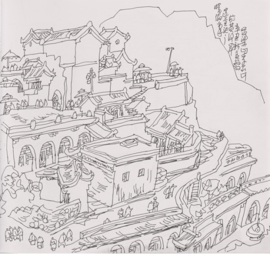 “走遍中国——中国文促会好意思术家写生创作步履”作品之一