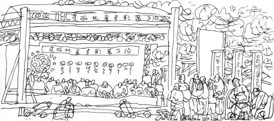 “走遍中国——中国文促会好意思术家写生创作步履”作品之一