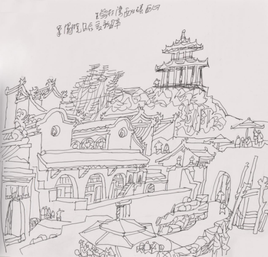 “走遍中国——中国文促会好意思术家写生创作步履”作品之一