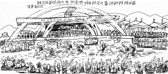 “走遍中国——中国文促会好意思术家写生创作步履”作品之一