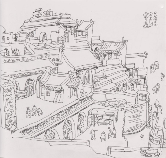 “走遍中国——中国文促会好意思术家写生创作步履”作品之一