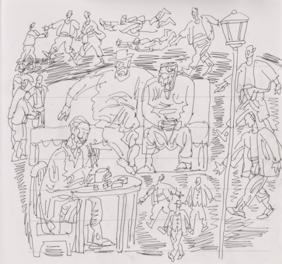 “走遍中国——中国文促会好意思术家写生创作步履”作品之一