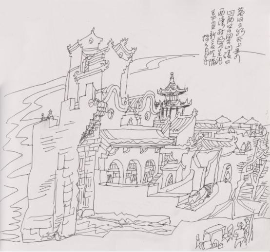 “走遍中国——中国文促会好意思术家写生创作步履”作品之一