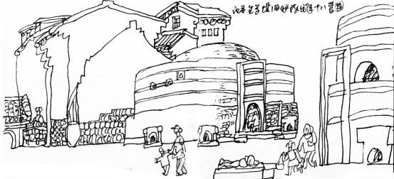 “走遍中国——中国文促会好意思术家写生创作步履”作品之一