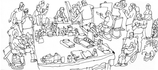 “走遍中国——中国文促会好意思术家写生创作步履”作品之一