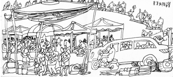 “走遍中国——中国文促会好意思术家写生创作步履”作品之一