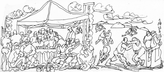 “走遍中国——中国文促会好意思术家写生创作步履”作品之一