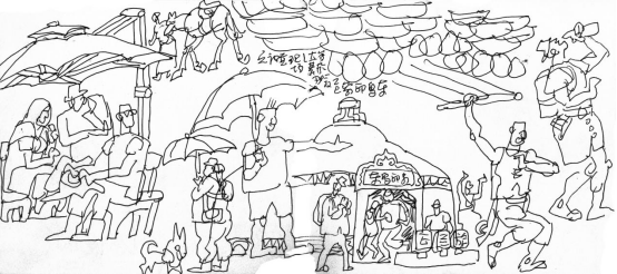 “走遍中国——中国文促会好意思术家写生创作步履”作品之一