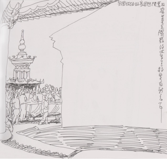 “走遍中国——中国文促会好意思术家写生创作步履”作品之一