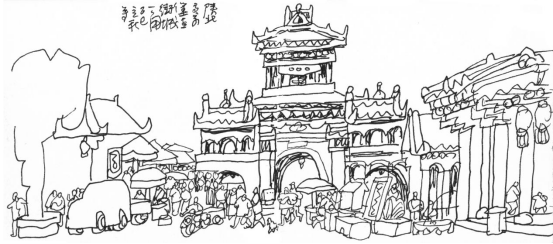 “走遍中国——中国文促会好意思术家写生创作步履”作品之一